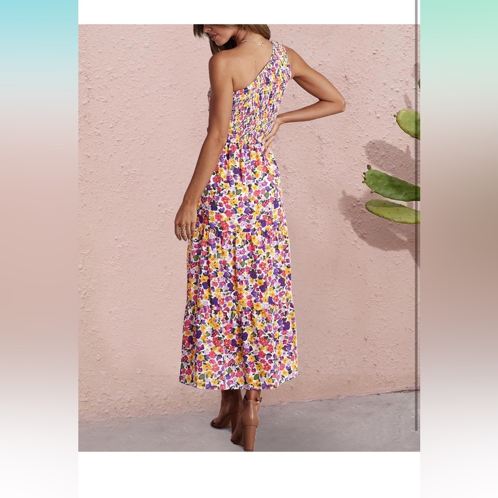 Floral One Shoulder Sundress - Picture 4 of 14